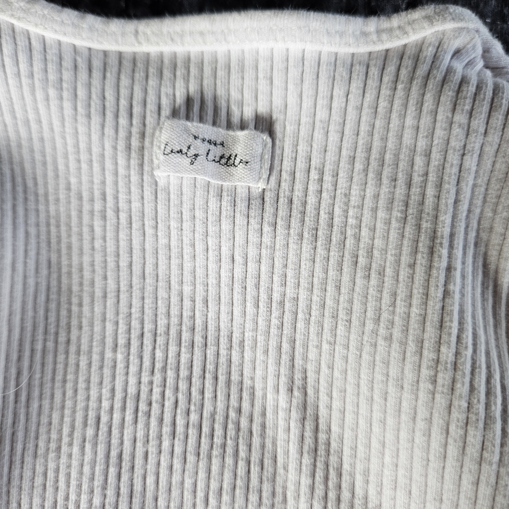 Cream Long Sleeve Ribbed Tee - Picture 5 of 5